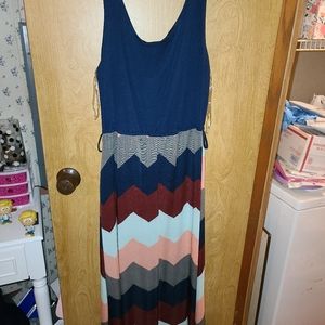 Chevron maxi dress NWOT